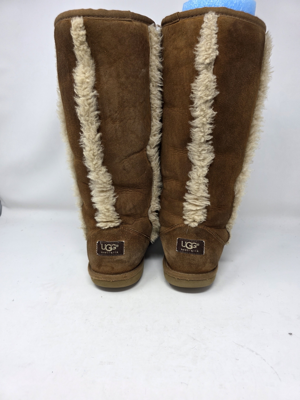 Vintage Y2K UGG Australia Women Sunsparkle Tall Shearling Boots Chestnut Size 6